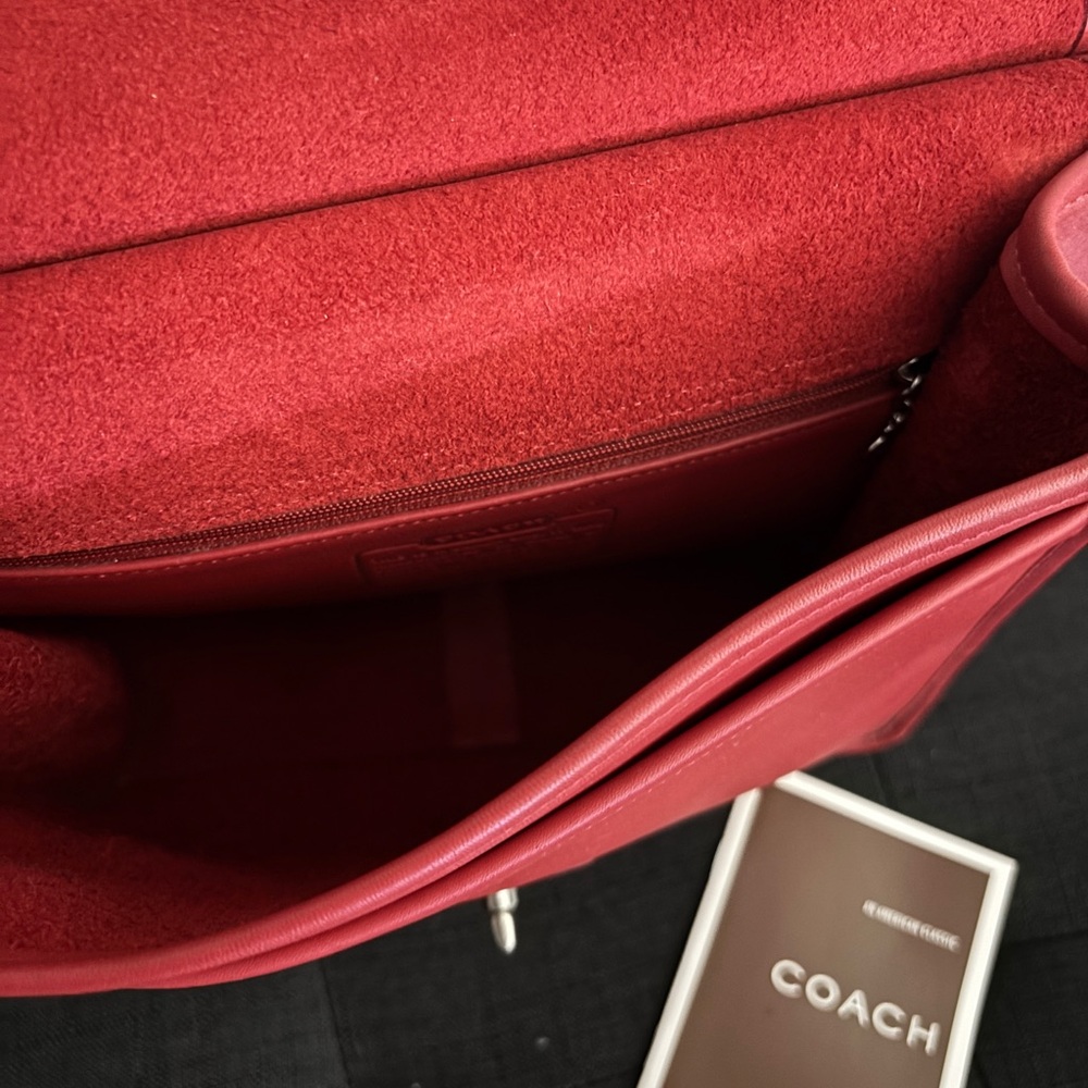 Coach Vibrant Red Leather Bag - Picture 6 of 7